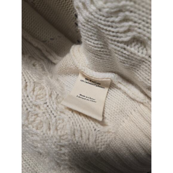 LoveShackFancy cropped knit white button front sweater, size xs - Picture 4 of 4